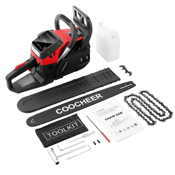 emdaot 58CC 20" Gas Powered Chainsaw 2 Stroke Handheld Gasoline Chain Saw with Tool Kit