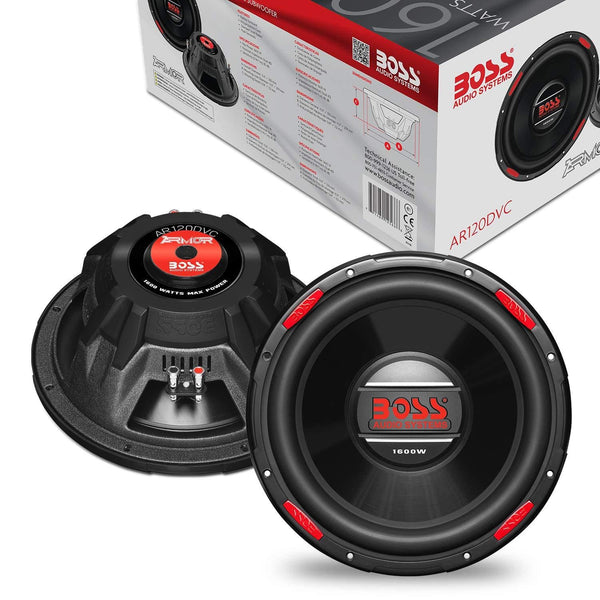 BOSS Audio Systems AR120DVC 12 Inch Car Subwoofer - 1600 Watts Maximum Power, Dual 4 Ohm Voice Coil, Sold Individually