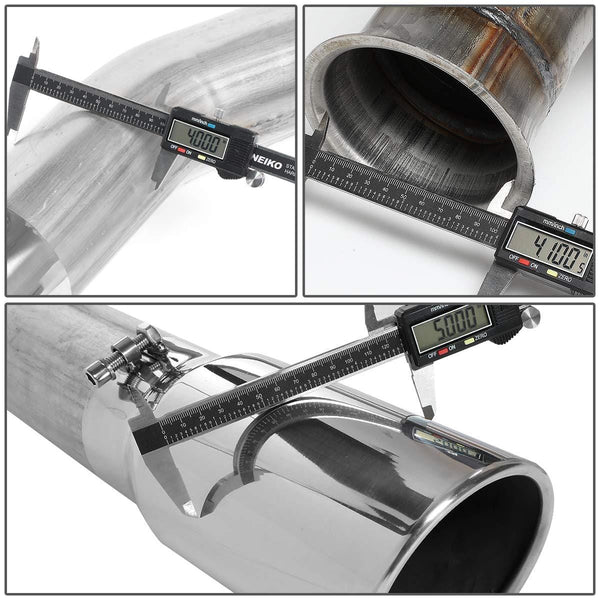 Aluminized 4 inches OD Turbo Catback Exhaust w/5 inches OD Tip for 04-07 Dodge Ram Truck 2500/3500 5.9L