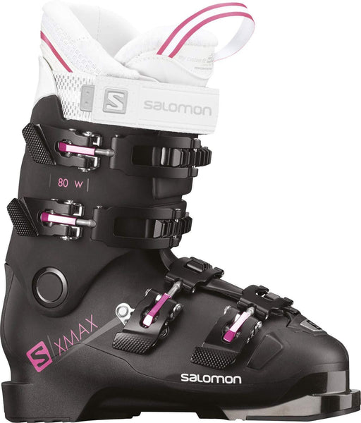SALOMON X Max 80 Ski Boots Black/Metallic Black/Pink Womens Sz 9/9.5 (26/26.5)