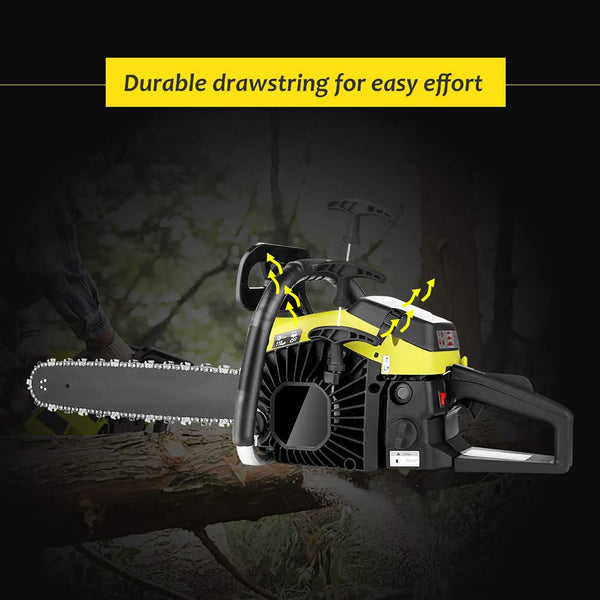 OppsDecor XP2300 58cc Gas Powered Chainsaw, 20 Inch 2 Stroke Handed Petrol Gasoline Chain Saw for Cutting Wood with Tool Kit,Garden Farm Home Use (US Stock) (Light Green)