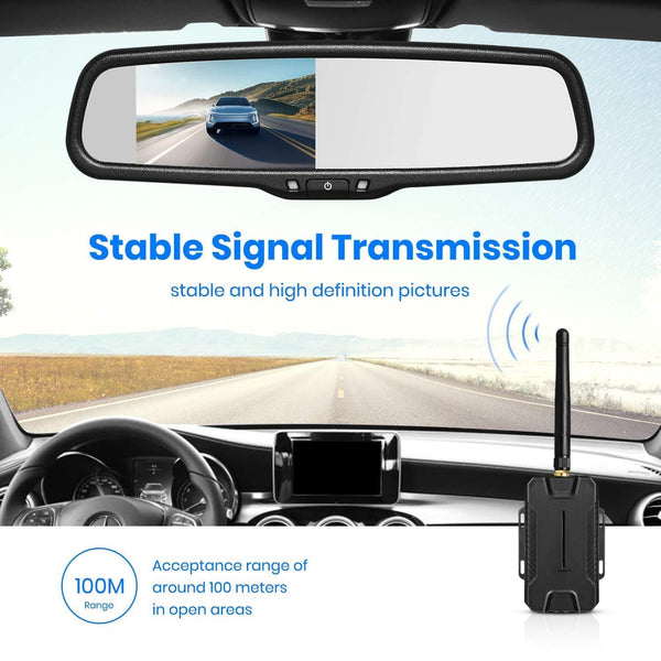 AUTO-VOX T1400 Upgrade Wireless Backup Camera Kit, Easy Installation with No Wiring, No Interference, OEM Look with IP 68 Waterproof Super Night Vision Rear View Camera