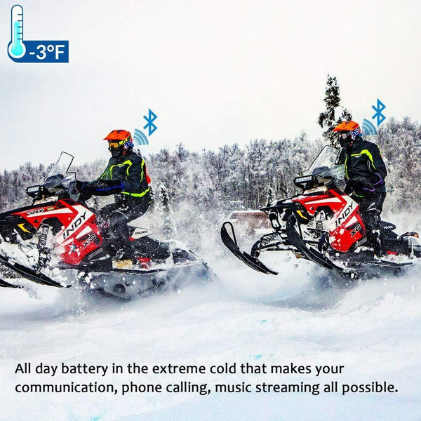 LEXIN 2pcs B4FM Motorcycle Bluetooth Intercom with FM Radio, Motorcycle Helmet Bluetooth Headset Communication With Noise Cancellation Up to 4 Riders, Universal Snowmobile Wireless Interphone
