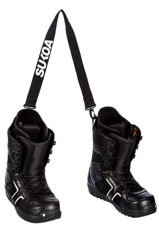 Sukoa Ski and Snowboard Boot Carrier Strap - Men & Women - Shoulder Sling Tote Leash Also for Ice Skates & Rollerblades - Equipment Accessories for Bag, Kit and Gear Pack