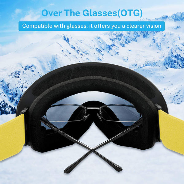 GRM Ski Snow Snowboard Goggles UV Protection Anti Fog Snow Goggles for Men Women Youth