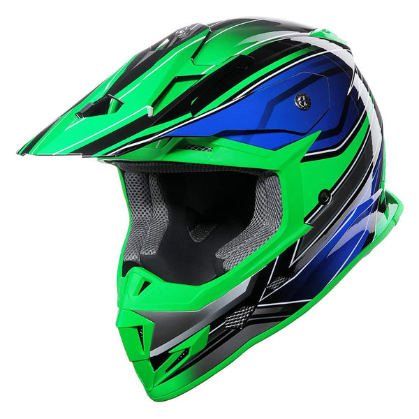 GLX Unisex-Adult GX23 Dirt Bike Off-Road Motocross ATV Motorcycle Helmet for Men Women, DOT Approved (Sear Green, Medium)