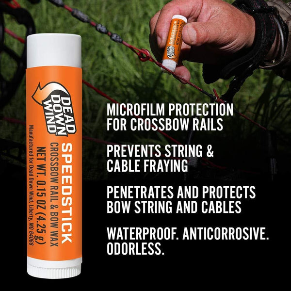 Dead Down Wind Bow Wax Rail Lube | 3 Pack | Unscented | Crossbow Hunting Accessories, Waterproof Archery Bow String Wax | Helps Reduce Friction and Prevent Fraying