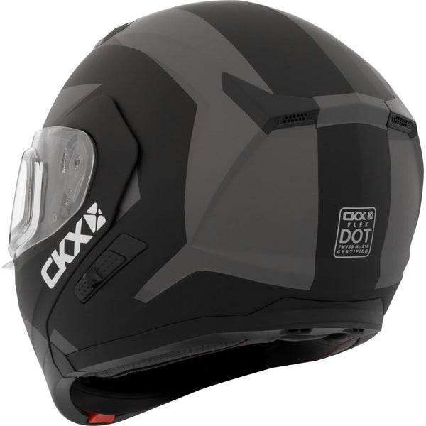 Snowmobile Helmet Modular Flip Up CKX Flex RSV Control Grey Black Mat 3XLarge XXX-Large