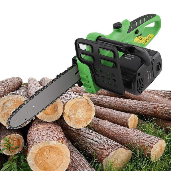 Yosooo 10 ' 18V Cordless Chainsaw, Lithium-ion Cordless Power Tool Electric Chainsaw Chain Garden(US 110V)
