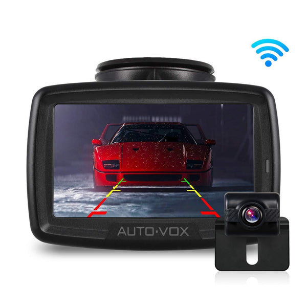 W2 NO Interference Digital Wireless Backup Camera System Kit with Built-in Transmitter, IP68 Waterproof Wireless Rear View Camera and 4.3'LCD Wireless Reversing Monitor for Trailer,Minibus, Trucks