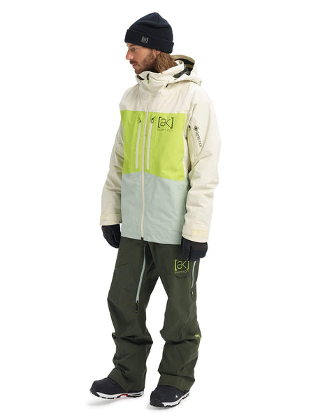 Burton Men's Ak Gore-tex Swash Jacket, Almond Milk/Tender Shoots/Aqua Gray, Small