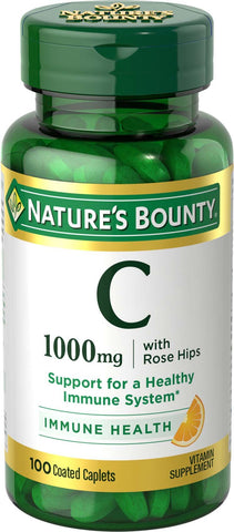 Nature's Bounty Vitamin C 1000 mg w/Rose Hips, 100 Caplets