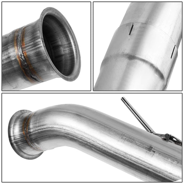 Aluminized 4 inches OD Turbo Catback Exhaust w/5 inches OD Tip for 04-07 Dodge Ram Truck 2500/3500 5.9L