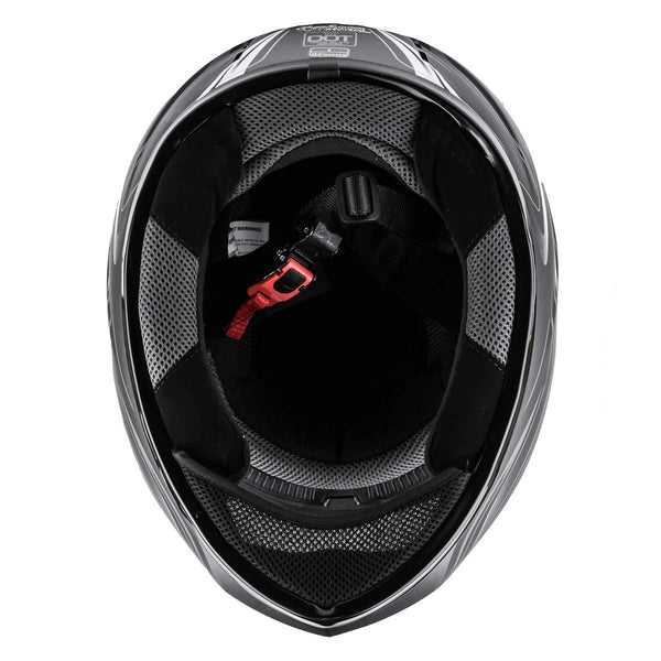 Typhoon Helmets Adult Full Face Snowmobile Helmet With Heated Shield DOT (Grey, Large)