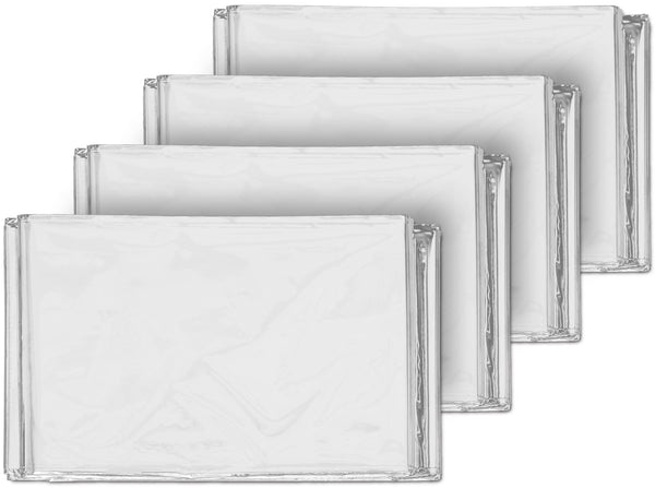 Swiss Safe Emergency Mylar Thermal Blankets (4-Pack) + Bonus Signature Gold Foil Space Blanket: Designed for NASA, Outdoors, Hiking, Survival, Marathons or First Aid