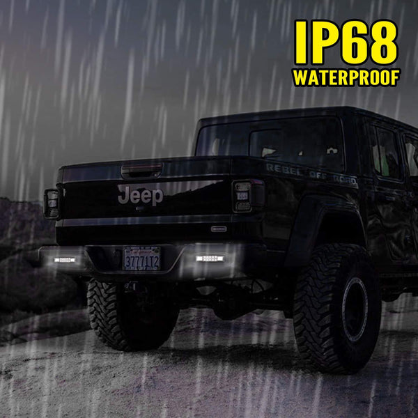 Flush Mount LED Pods, Yvoone-Auto 2Pcs 7 Inch 96W bumper led lights flush mount Spot Flood Combo Driving Light Work Light Bar Fog lights for Jeep, Truck, SUV, Backup