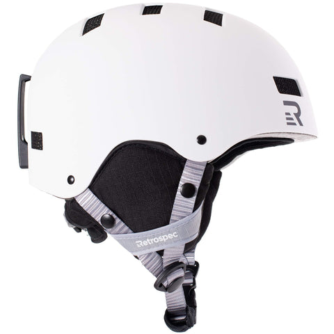 Retrospec Traverse H1 Ski & Snowboard Helmet, Convertible to Bike/Skate, Matte White, Medium (55-59cm)