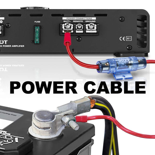 BOSS Audio KIT10 4 Gauge Amplifier Installation Wiring Kit - A Car Amplifier Wiring Kit Helps You Make connections and Brings Power To Your Radio, Subwoofers and Speakers