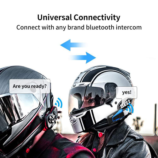 LEXIN 2pcs LX-B4FM Motorcycle Bluetooth Headset with FM Radio, Motorcycle Helmet Communication Systems With Noise Cancellation Up to 4 Riders, Off-road Helmet Motorcycle Intercom