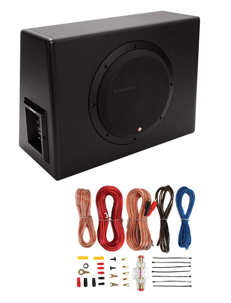 Rockford Fosgate P300-10 10" 300W Sealed Powered Subwoofer/Sub Enclosure+Amp Kit