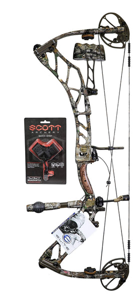 Elite Archery Impulse 34 Hunt Kit Compound Bow Kit, Realtree Xtra, 27.5"