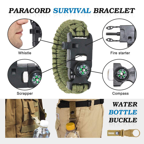 Mrignt Survival Kits 12-in-1, Emergency Tools Gift for Men, Professional First aid Survival Kits