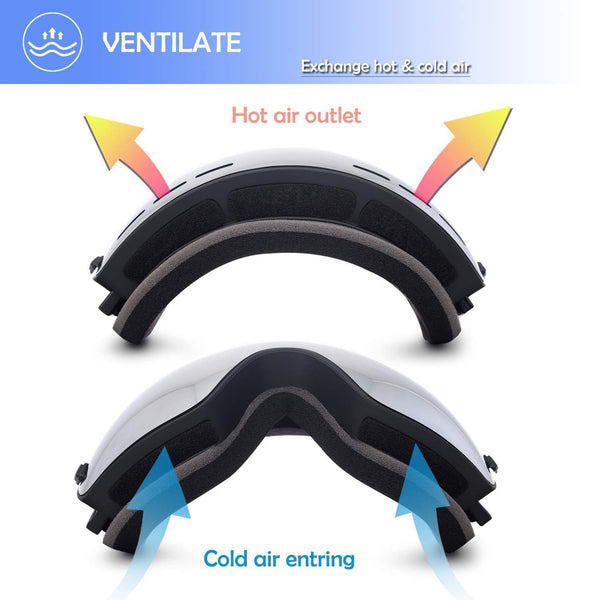 EXP VISION Snowboard Ski Goggles for Men Women and Youth, Over Glasses Skiing Snowboard Goggles with Anti Fog and UV400 Protection Dual Lenses Snow Goggles