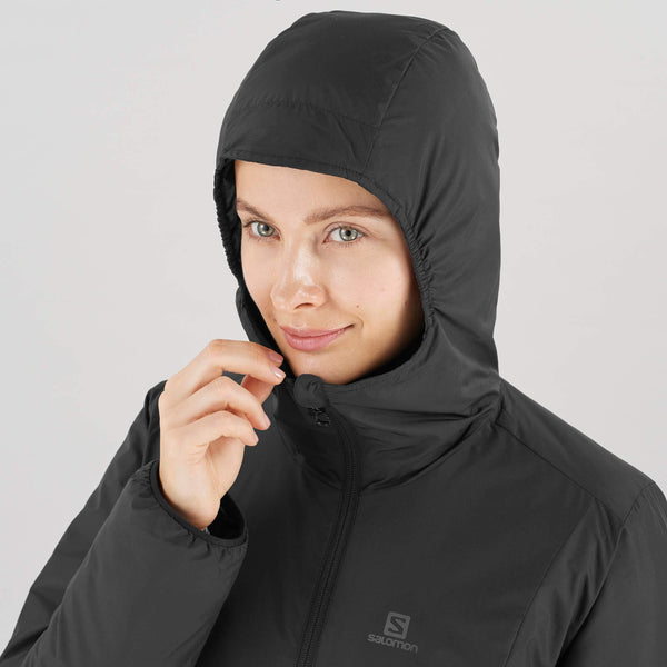 SALOMON Women's Drifter Loft Hoodie W, Black, Large - Ultra Pickleball