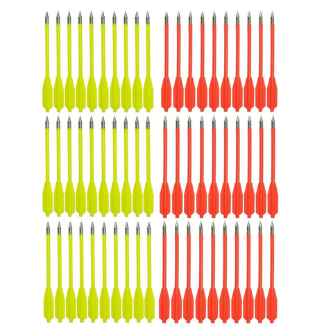 SPEED TRACK 6 1/4Inch 50-80lb Crossbow Bolts Target Arrows Practice Hunting Plinking (Pack of 60-Red and Yellow)