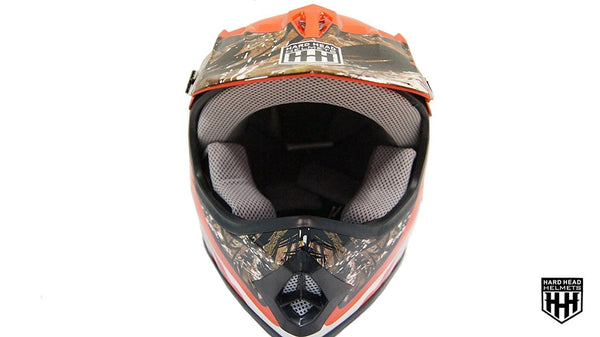 SmartDealsNow DOT Youth & Kids Helmet for Dirtbike ATV Motocross MX Offroad Motorcyle Street bike Flat Matte Black Helmet (Large, Real Tree Camo)