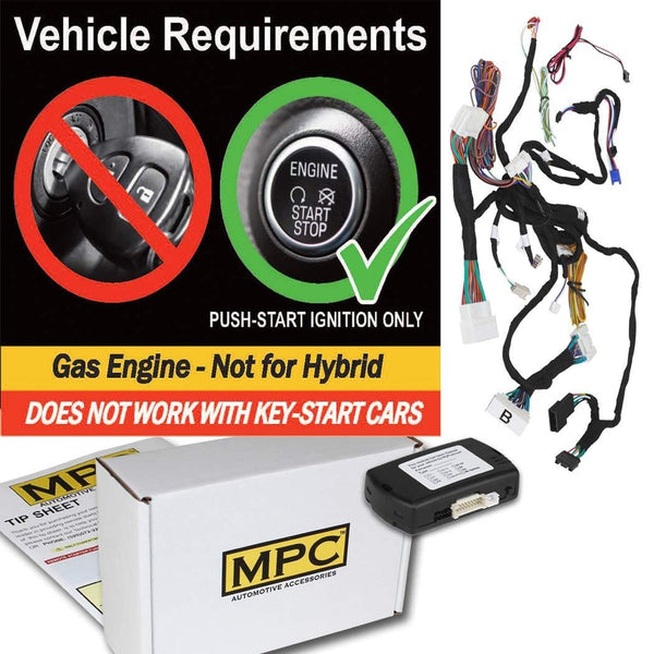 MPC Complete Plug-n-Play OEM Remote Activated Remote Start Kit for 2012-2017 Toyota Camry - T-Harness - Firmware Preloaded