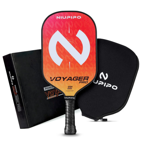 Niupipo Elongated Pickleball Paddle, Voyager Pro, USAPA-Approved, Pickleball Paddle with Lightweight Graphite Face, Pro Textured Paddle with Honeycomb Polymer Core & Large Sweet Spot