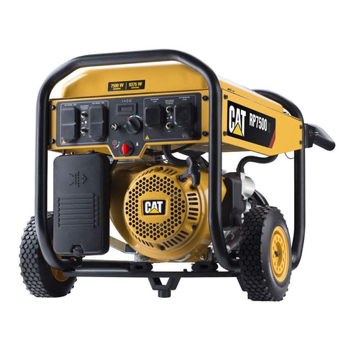 Cat RP7500E Gas Powered Portable Generator with Electric Start - 7500 Running Watts/9375 Starting Watts 490-6491