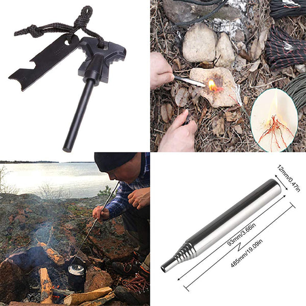 SPUNKER Survival Gear - 15 in 1 Emergency Backpack Survival Kit - Survival Tool for Camping, Hiking, Hunting, Fishing - Gifts for Men Dad Husband Boyfriend Teen Boy