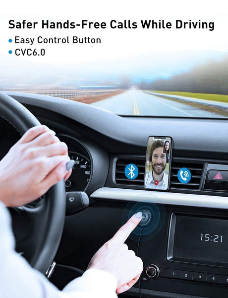 Mpow MBR2 Bluetooth Car Kits for Hands-Free Calling, Bluetooth Receiver/Bluetooth Aux Adapter 3 in 1 with Dual USB Car Charger & Ground Loop Noise Isolator for Car Audio System (Hfp/HSP/A2DP/AVRCP)