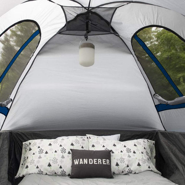 North East Harbor Pickup Truck Bed Camping Tent, 2-Person Sleeping Capacity, Includes Rainfly and Storage Bag - Fits Full Size Truck with Short Bed - 66"-70"(5.5'-5.8') - Gray and Blue