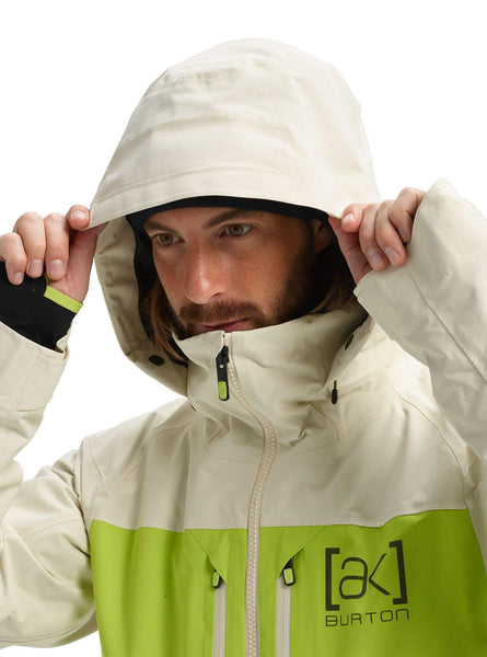 Burton Men's Ak Gore-tex Swash Jacket, Almond Milk/Tender Shoots/Aqua Gray, Small