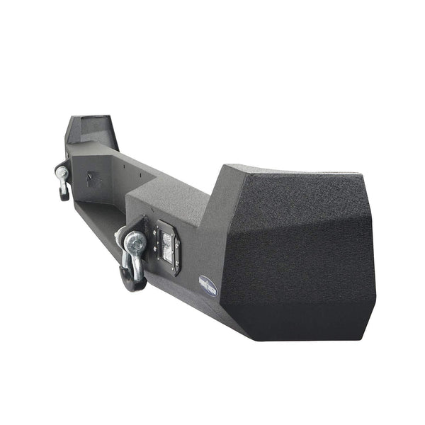 Hooke Road Solid Steel Offroad Rear Bumper w/LED Lights & D-Rings for 2005-2015 2 Gen Toyota Tacoma