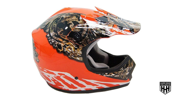 SmartDealsNow DOT Youth & Kids Helmet for Dirtbike ATV Motocross MX Offroad Motorcyle Street bike Flat Matte Black Helmet (Large, Real Tree Camo)