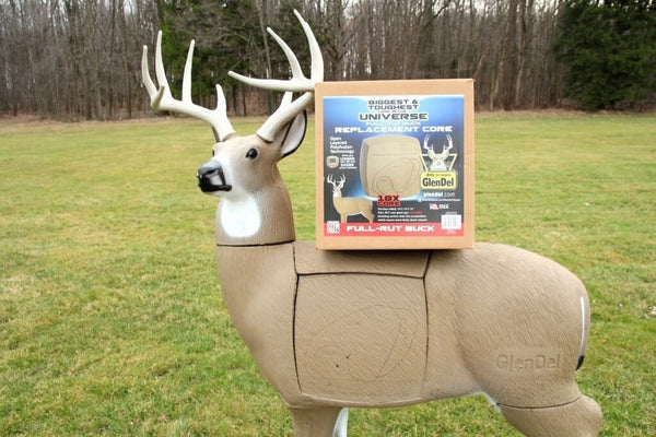 GlenDel Full-Rut Buck 3D Archery Target with Replaceable Insert Core, GlenDel Full-Rut Buck w/4-sided insert