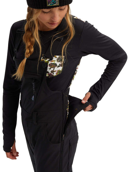 Burton Women's Women's Avalon Bib Softshell, True Black, X-Large
