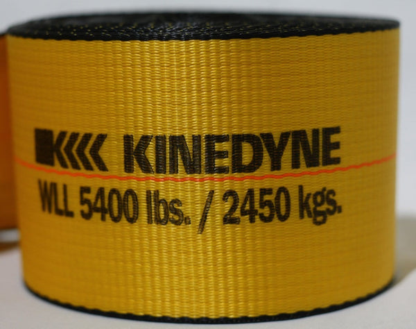 Mytee Products Kinedyne Winch Straps 4" x 30" Gold Heavy Duty Tie Down w/Flat Hooks WLL# 5400 lbs | 4 Inch Cargo Control for Flatbed Truck Utility Trailer (10 Pack)