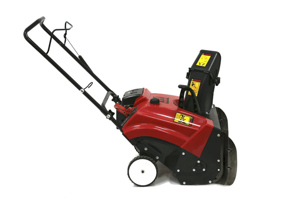 Warrior Tools America WR67436N Single Stage Hand Push Snow Blower, 196cc/22, Red