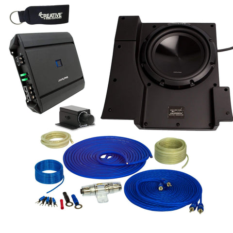 Alpine SBV-10-WRA 10-Inch Subwoofer for 2007-2018 Jeep Wrangler with S-A60M Amplifier, Wire kit