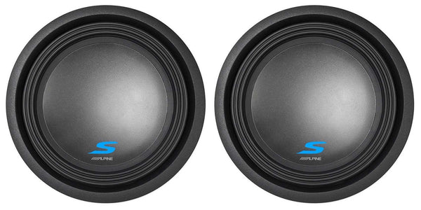 (2) Alpine S-W12D2 12" 3600 Watt Dual 2-Ohm Car Audio Subwoofers DVC Subs SW12D2