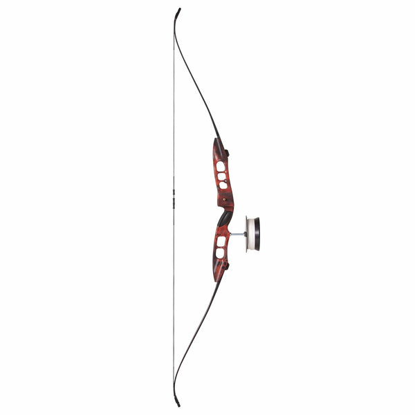Cajun Fish Stick Take-Down Bowfishing Bow Set Includes Drum Reel with Line, Roller Rest, Arrow with Piranha Point, and Blister Buster Finger Pads