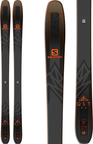 SALOMON QST 92 Skis Mens Sz 161cm Black/Orange