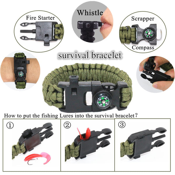 Gifts for Men Dad Boyfriend Husband, Survival Kit 14 in 1, Fishing Hunting Gifts Ideas for Him Teen Boy, Cool Gadget Christmas Stocking Stuffer, Survival Gear, Emergency Camping Hiking Gear