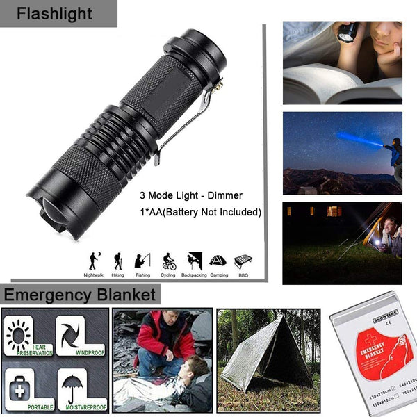 EILIKS Survival Gear Kit, Emergency EDC Survival Tools 24 in 1 SOS Earthquake Aid Equipment, Cool Top Gadgets Valentines Birthday Gifts for Men Dad Him Husband Boyfriend Teen Boy Camping Hiking