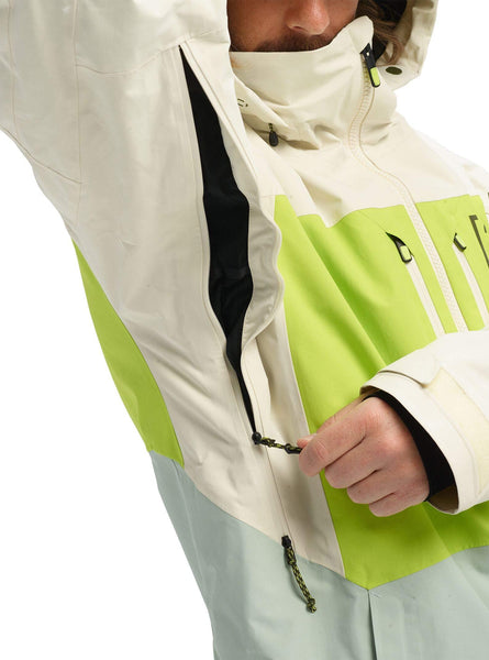 Burton Men's Ak Gore-tex Swash Jacket, Almond Milk/Tender Shoots/Aqua Gray, Small